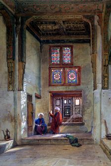 Reception Room, Memlook Radnau Bey's House, Cairo 1873. Artist: Frank Dillon