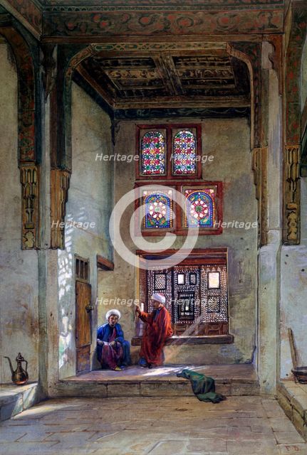 'Reception Room, Memlook Radnau Bey's House, Cairo', 1873. Artist: Frank Dillon