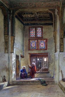 Reception Room, Memlook Radnau Bey's House, Cairo 1873. Artist: Frank Dillon