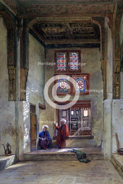 'Reception Room, Memlook Radnau Bey's House, Cairo', 1873. Artist: Frank Dillon