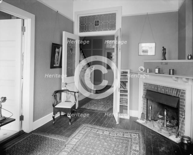 Reception room, probably in a clubhouse, New York City, between 1900 and 1910. Creator: William H. Jackson.