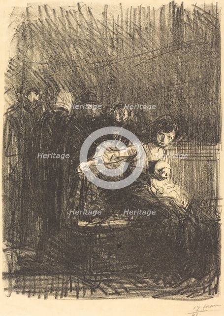 Recess of the Hearing, 1914. Creator: Jean Louis Forain.
