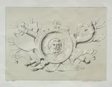 Receuil dessais lithographiques: Un trophee, c. 1816. Creator: Godefroy Engelmann (French, 1788-1839)