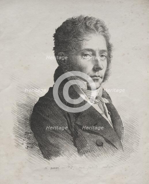 Receuil dessais lithographiques: Portrait of M. Coupin de La Couperie, 1816. Creator: Anne-Louis Girodet de Roucy-Trioson (French, 1767-1824).