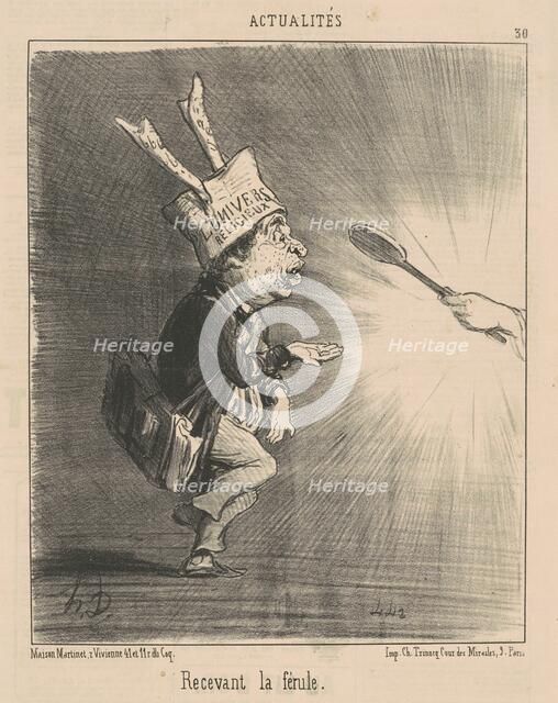 Recevant la férule, 19th century. Creator: Honore Daumier.