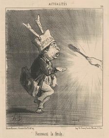 Recevant la férule, 19th century. Creator: Honore Daumier