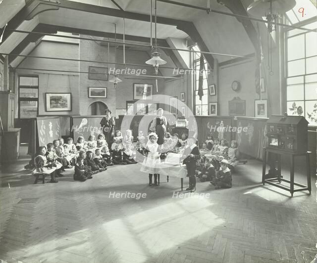 Recitation of The Sick Dolly, Flint Street School, Southwark, London, 1908. Artist: Unknown.