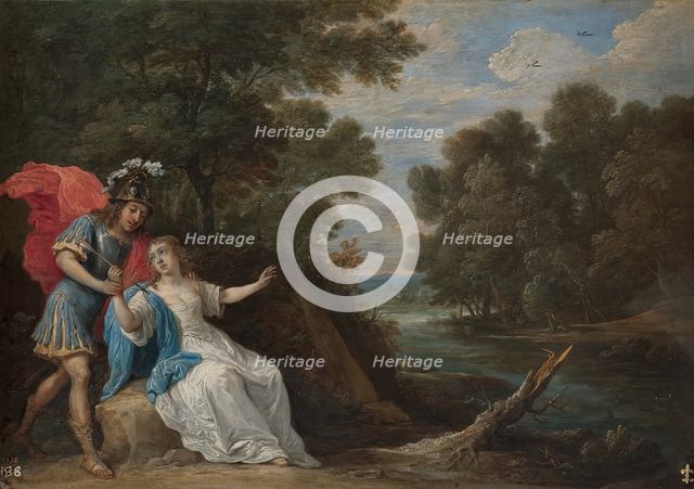 Reconciliation of Rinaldo and Armida, between 1628 and 1630. Creator: David Teniers II.