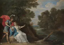 Reconciliation of Rinaldo and Armida, between 1628 and 1630. Creator: David Teniers II