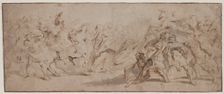 Reconciliation of the Romans and the Sabines, c. 1632/35. Creator: Peter Paul Rubens (Flemish, 1577-1640)