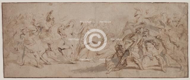 Reconciliation of the Romans and the Sabines, c. 1632/35. Creator: Peter Paul Rubens (Flemish, 1577-1640).