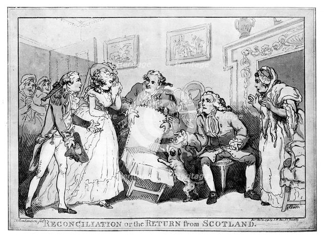 'Reconciliation or the Return from Scotland', late 18th century. Artist: Unknown