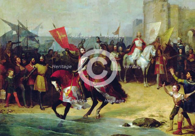 Reconquest of Cadiz in 1262 by Alphonse X 'the Wise' (1252-1294).