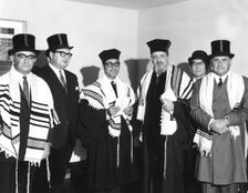 Reconsecration service, Barking and Becontree Synagogue, Essex, 1970. Creator: Unknown