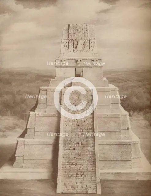'Reconstructed Model of a Magnificent Maya Temple Pyramid at Tikal', c1935. Artist: Unknown.