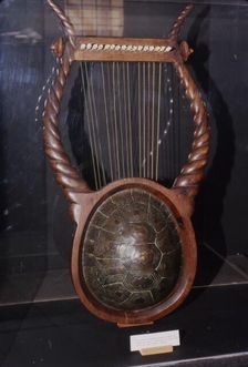 Reconstruction of a Roman tortoise shell lyre, c20th century