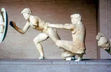 Reconstruction of part of the East Pediment of Temple of Aphaia, Aegina, Greece, c500-c480 BC