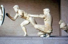 Reconstruction of part of the East Pediment of Temple of Aphaia, Aegina, Greece, c500-c480 BC