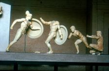 Reconstruction of part of the East Pediment of the Temple of Aphaia, Aegina, Greece, c500 - 480 BC