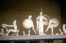 Reconstruction of part of the West Pediment of the Temple of Aphaia, Aegina, Greece, c500 - 480 BC