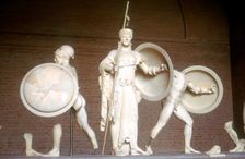 Reconstruction of part of the West Pediment of the Temple of Aphaia, Aegina, Greece, c500 - 480 BC