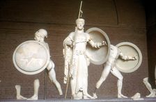 Reconstruction of part of the West Pediment of the Temple of Aphaia, Aegina, Greece, c500 - 480 BC