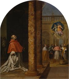 Recognition of the Carthusian cardinal and saint, Niccolò Albergati, 1632. Creator: Vicencio Carducho