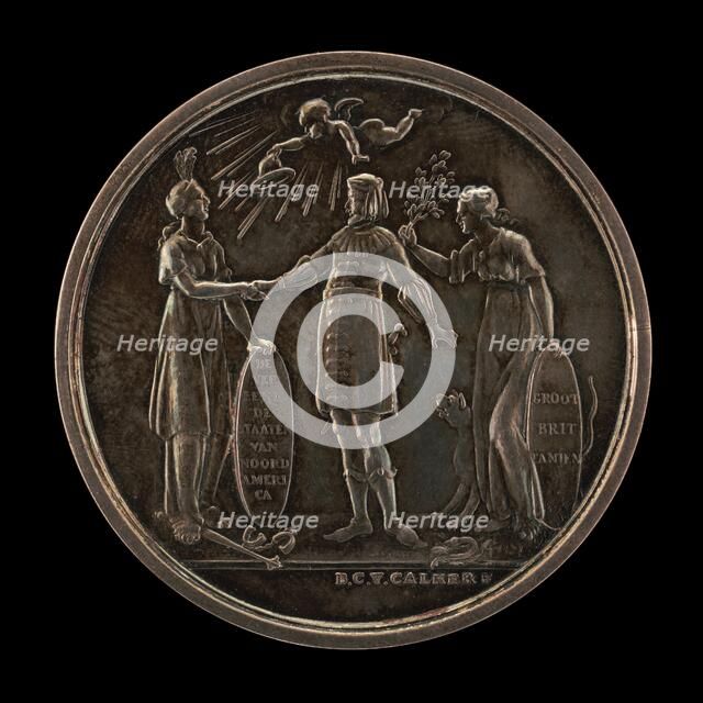 Recognition of the Independence of the United States by Friesland [obverse], 1782. Creator: B.C.V. Calker.