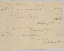 Record of taxable property, including enslaved persons, owned by Rouzee estates, October 1, 1828. Creator: Unknown