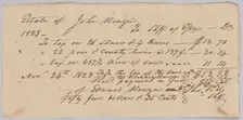 Record of taxes on property, including enslaved persons, owned by John Rouzee, November 24, 1823. Creator: Unknown