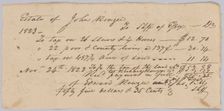 Record of taxes on property, including enslaved persons, owned by John Rouzee, November 24, 1823. Creator: Unknown