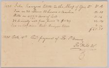 Record of taxes on property, including enslaved persons, owned by John Rouzee, October 15, 1835. Creator: Unknown