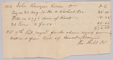 Record of taxes on property, including enslaved persons, owned by John Rouzee, October 19, 1816. Creator: Unknown