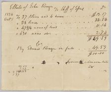 Record of taxes on property, including enslaved persons, owned by John Rouzee, 1824. Creator: Unknown