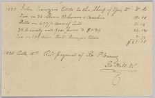 Record of taxes on property, including enslaved persons, owned by John Rouzee, October 15, 1835. Creator: Unknown