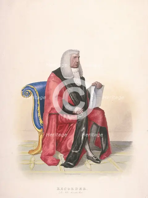 Recorder of the City of London, Sir John Silvester, in civic costume, 1825. Artist: Thomas Lord Busby