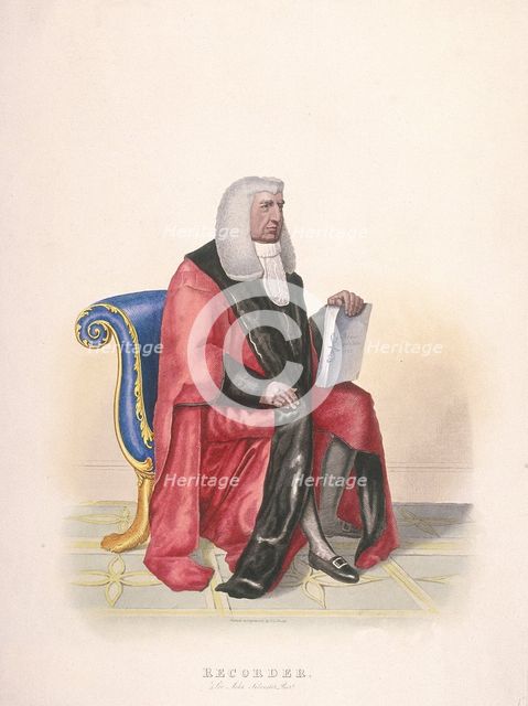 Recorder of the City of London, Sir John Silvester, in civic costume, 1825. Artist: Thomas Lord Busby