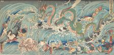 Recovering the Stolen Jewel from the Palace of the Dragon King, 1853. Creator: Utagawa Kuniyoshi