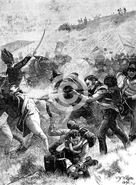 Recovery of the British Fuseliers at the Battle of Albuera, 16 May 1811. Artist: Unknown