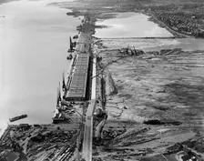 Reclamation of the Western Docks between Royal Pier and Millbrook, Southampton, Hampshire, 1933. Artist: Aerofilms