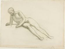 Reclining Male Nude, n.d. Creator: Pierre Puvis de Chavannes