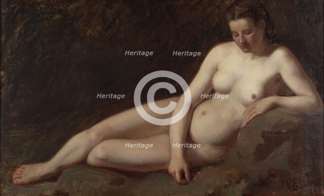 Reclining Nude, 1865. Creator: Karl Emanuel Jansson.