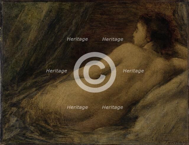 Reclining Nude, 1874. Creator: Henri Fantin-Latour.