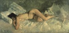 Reclining nude, ca 1887. Artist: Breitner, George Hendrik (1857-1923)