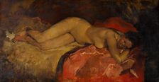 Reclining nude, ca 1887. Artist: Breitner, George Hendrik (1857-1923)