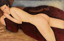 Reclining Nude from the Back (Nu couché de dos), 1917. Creator: Modigliani; Amedeo (1884-1920)