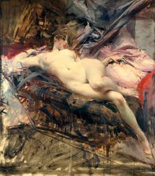 Reclining Nude late 19th/early 20th century. Artist: Giovanni Boldini