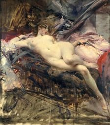 Reclining Nude late 19th/early 20th century. Artist: Giovanni Boldini