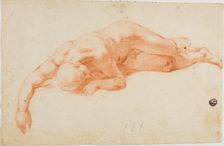 Reclining Nude Male, n.d. Creator: Unknown