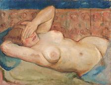 Reclining Nude (Shy), 1930. Creator: Cyprian Majernik